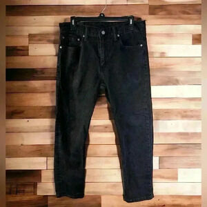 Levi's Men's 502 Size 33/30 black Denim Straight Leg Jeans Levi Strauss.